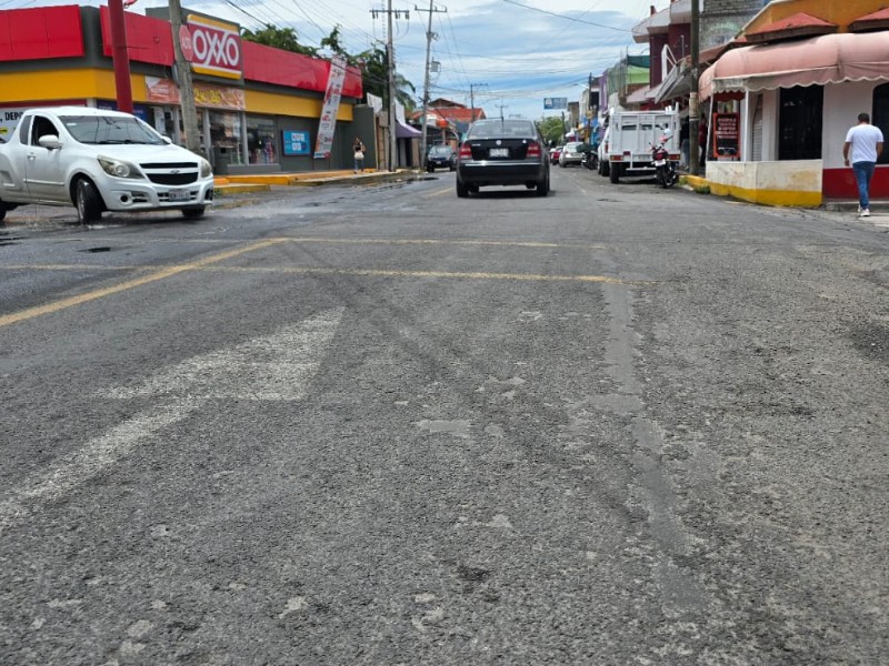 Calle Rio Suchiate ya presenta daños tras lluvias