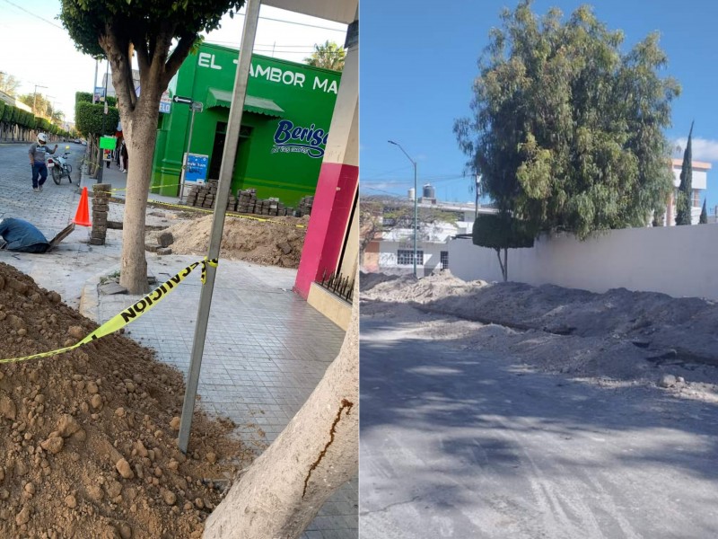 Calles cerradas por obras generan molestia y caos vial