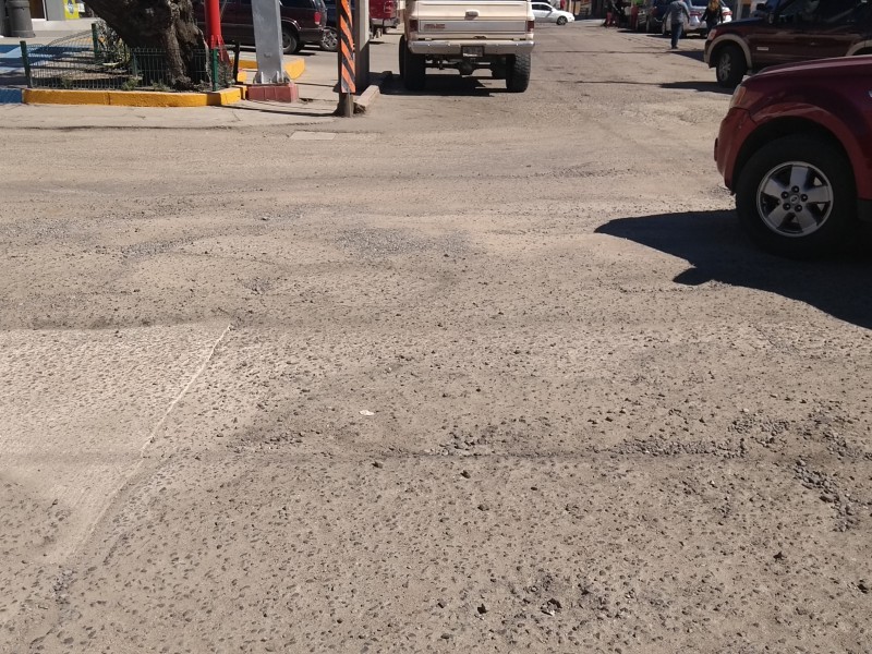 Calles destrozadas en Nogales.