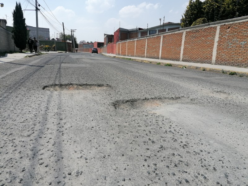 Calles intransitables en Metepec