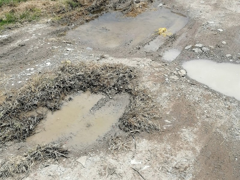 Calles poblanas llenas de baches