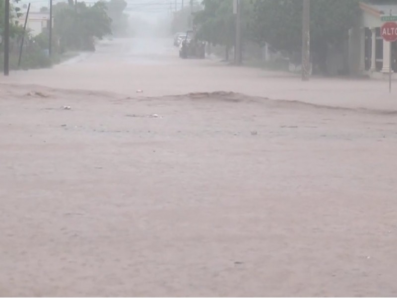 Calles se convierten en ríos;Navojoa