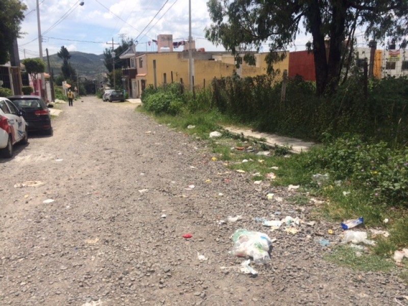 Calles sin pavimentar en col. Luis Donaldo Colosio