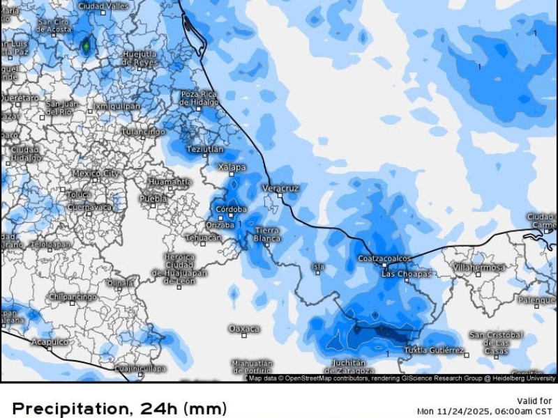 Calor diurno y noches frescas en el norte veracruzano