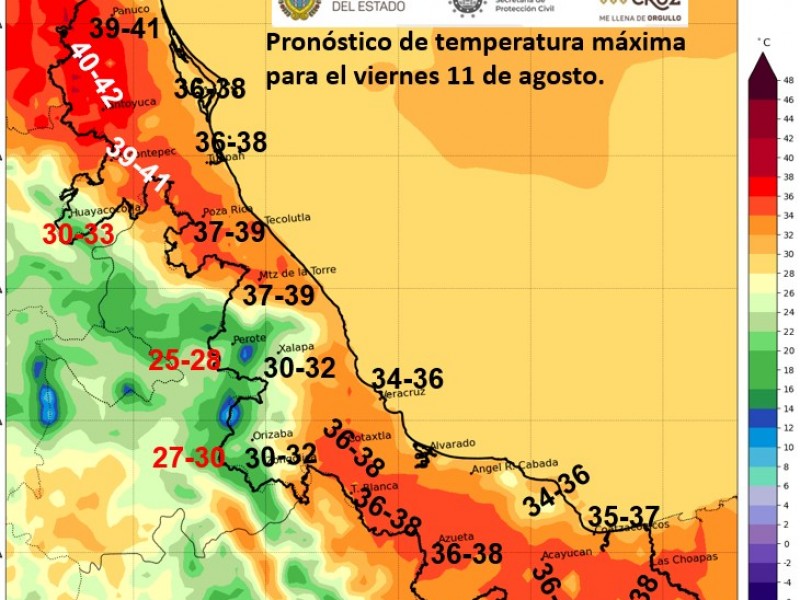 Calor y ambiente bochornoso en todo el estado