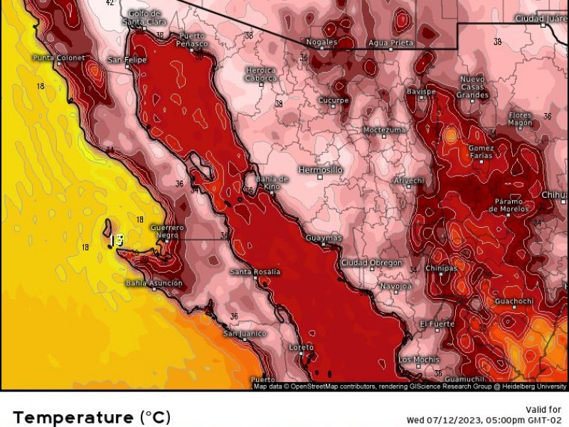 Calor y lluvias para Sonora