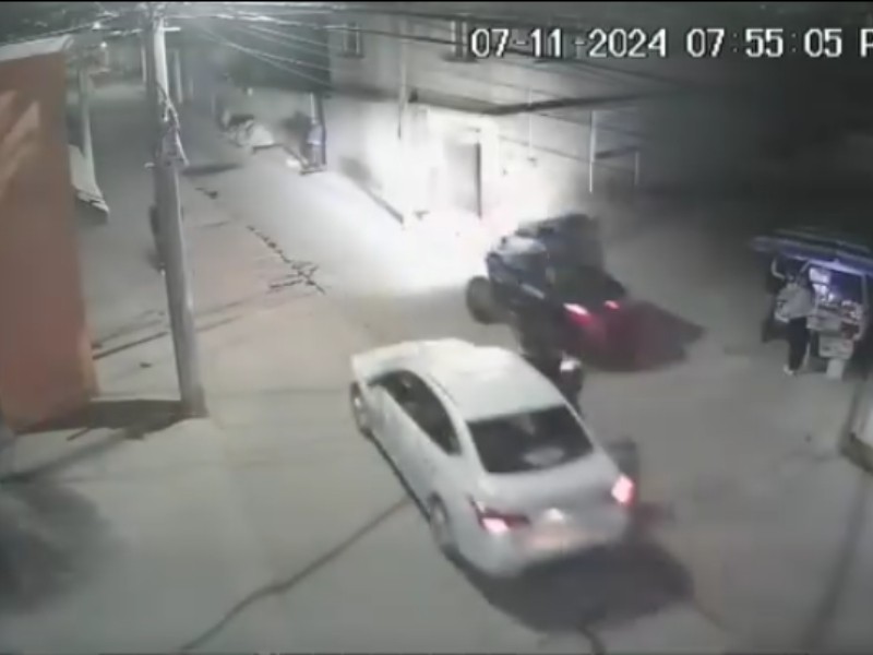 Cámara de videovigilancia graba tiroteo en comunidad de Zinacantepec