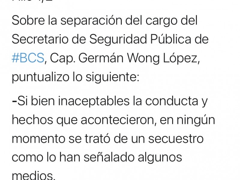 Cámara empresarial fija postura tras destitución de SSP en BCS