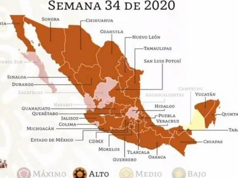 Cambia Puebla de rojo a naranja en semáforo epidemiológico