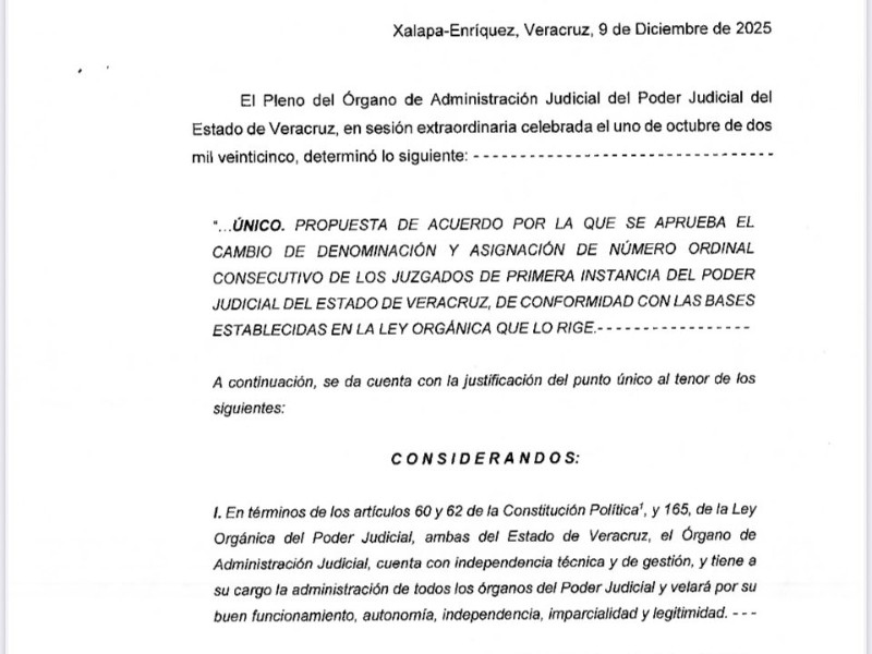 Cambian nombres a juzgados; abogados cuestionan prioridades del Poder Judicial