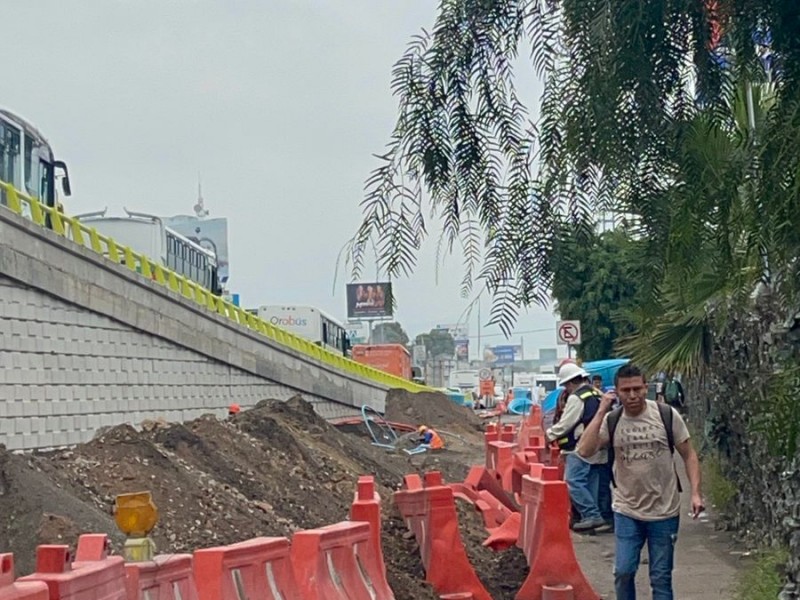 Cambian parada de la obrera por trabajos en eje troncal