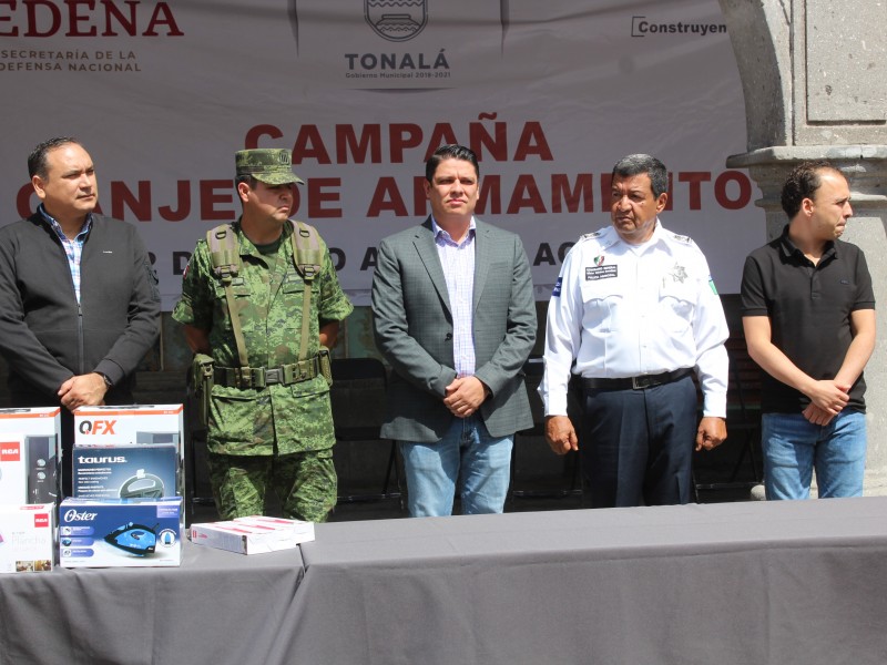 Inicia campaña de canje de armas en Tonalá