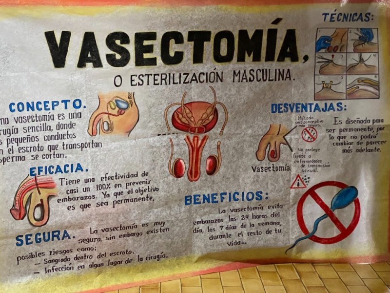 Campaña permanente de vasectomía en el Isauro Venzor
