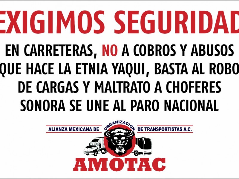 Canacar cancela paro, Amotac continuará con protesta