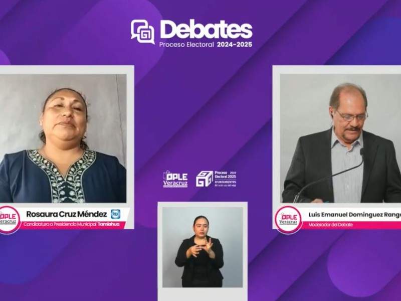 Solo una candidata  se presentó al debate de Tamiahua