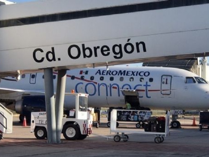 Cancelan hasta el 43% de los vuelos en Ciudad Obregón