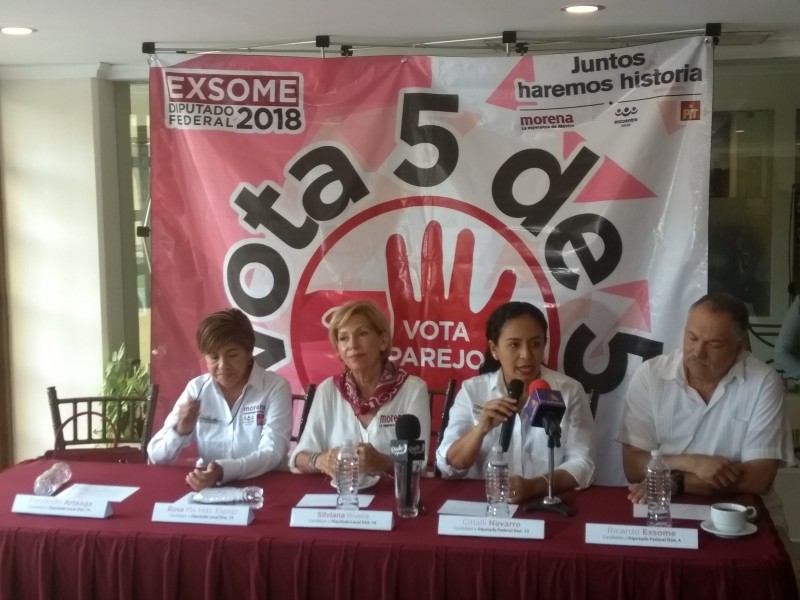 Candidatos de Morena piden voto parejo en Veracruz
