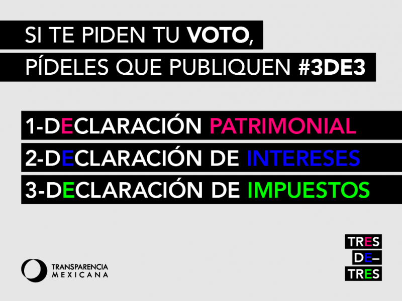 Candidatos se niegan a rendir 3 de 3 ante ciudadanos