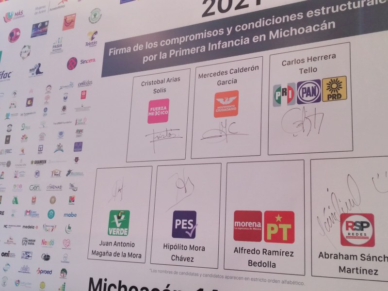 Candidatos se suman al Pacto por la Primera Infancia