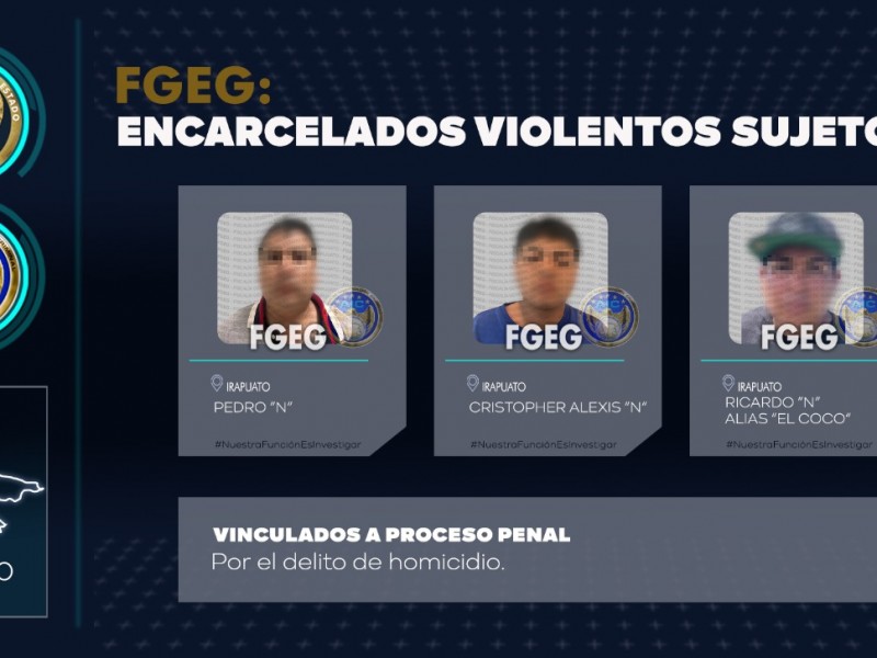 Vinculan a proceso a integrantes de célula criminal de Irapuato