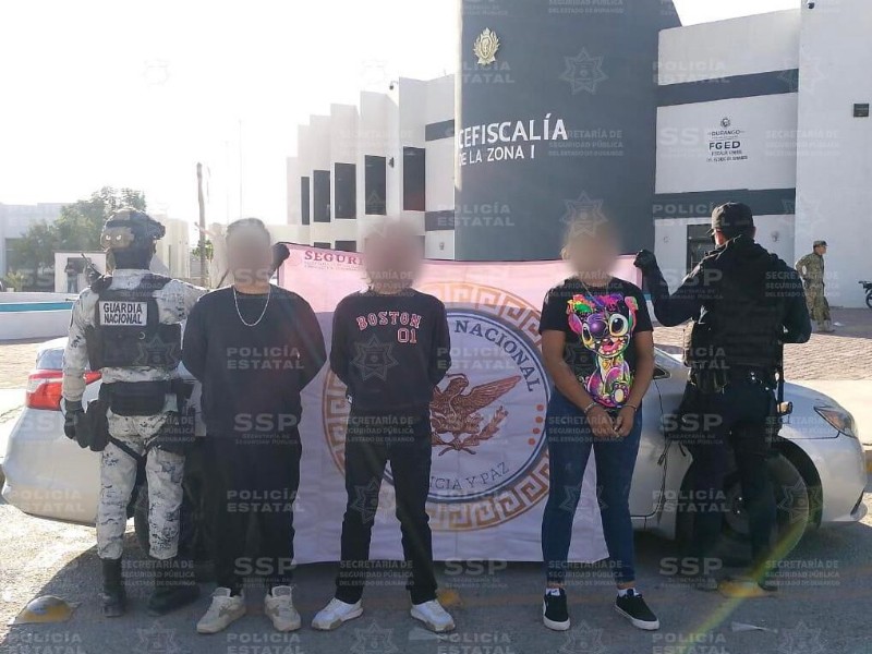 Capturan a tres personas por presunta extorsión en localidad de Lerdo