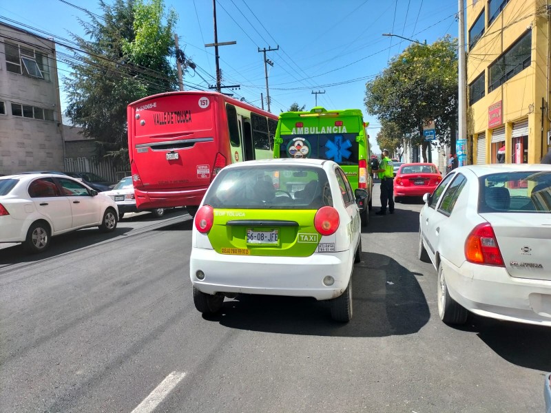Carambola de autobuses en Toluca
