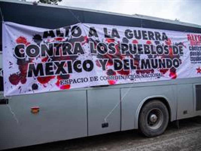 Caravana llega a territorio zapatista en sur de Mexico