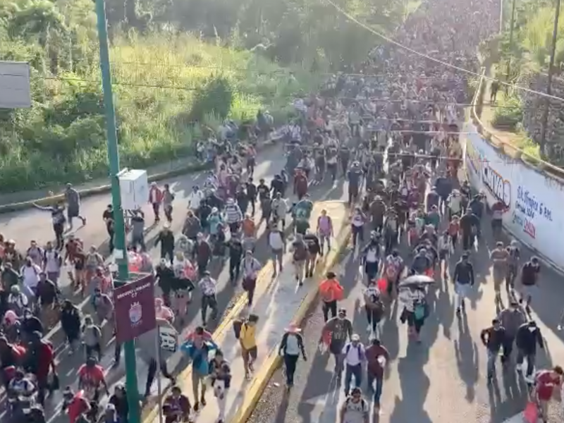 Caravana migrante avanza por México, mayoría provienen de Centroamérica