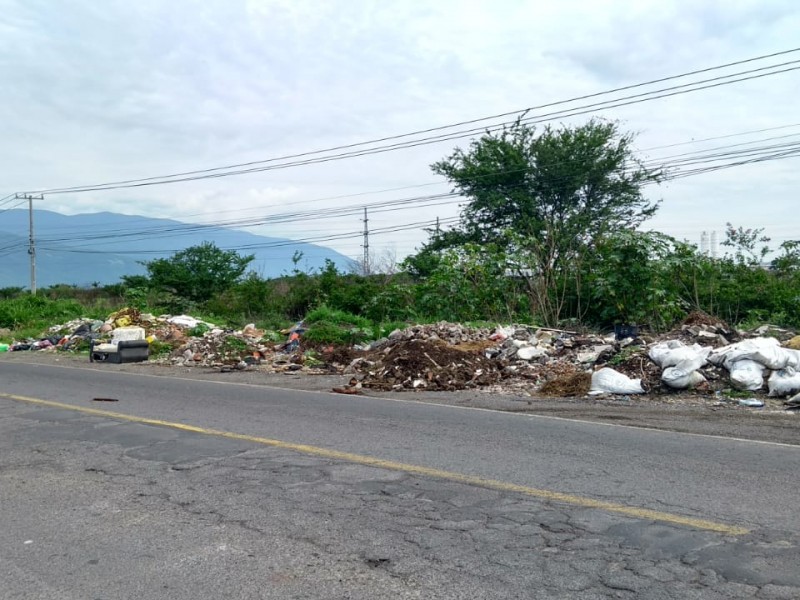 Carretera a Minatitlán se ha convertido en basurero