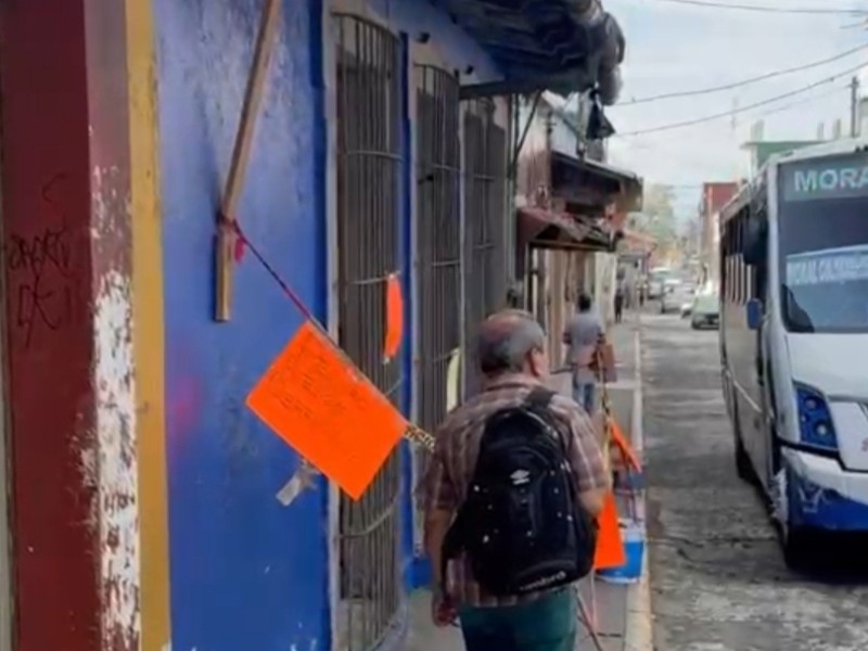 Casas del centro de Xalapa abandonadas y cerca de colapsar
