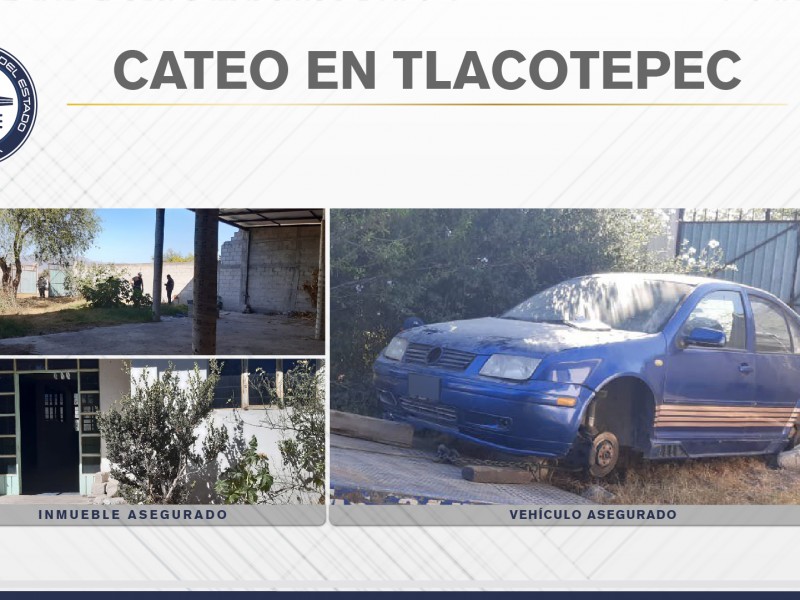 Catean inmueble en Tlacotepec y recuperan auto robado