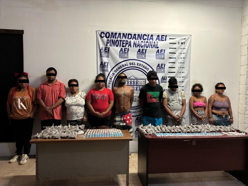Cateos Pinotepa Nacional dejan nueve detenidos y aseguramiento de drogas