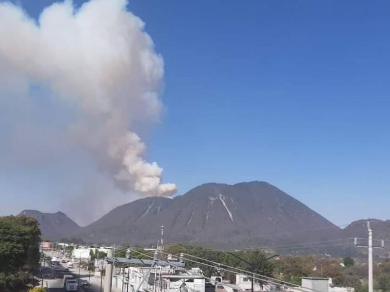 Causa alarma incendio del cerro del Pinal en Acajete