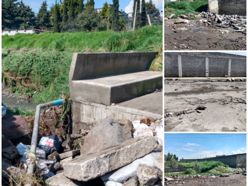 Causa daños desbordamiento de Río Verdiguel en Toluca