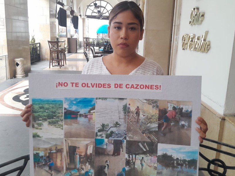 Cazones clama por apoyo tras inundaciones; realizaran acopio en El Coyol