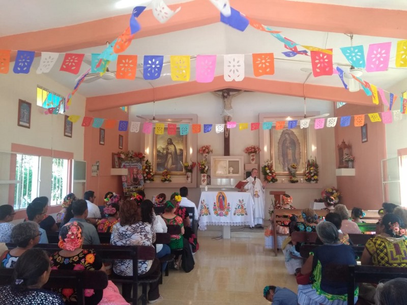 Celebran a la virgen de Guadalupe