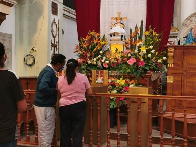 Celebran al Niño Cieguito en Puebla siguiendo medidas sanitarias