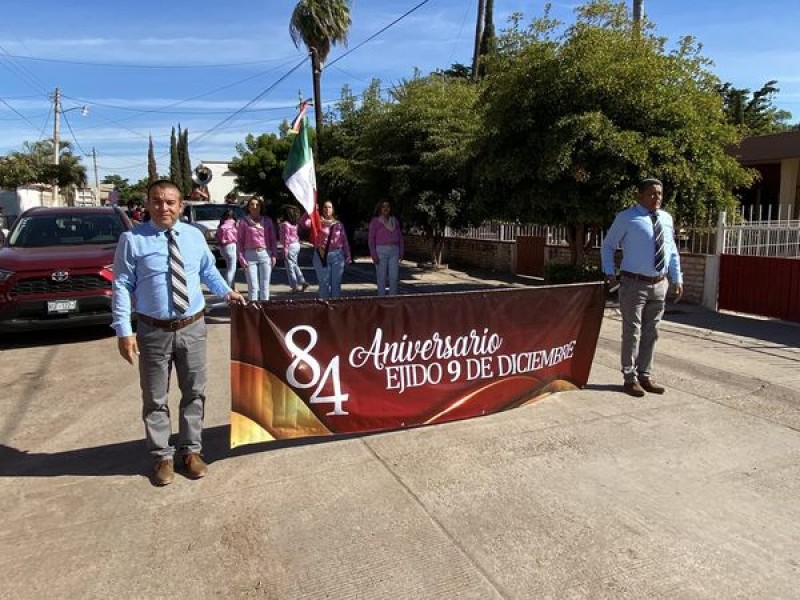 Celebran el 84 aniversario del Ejido 9 de diciembre