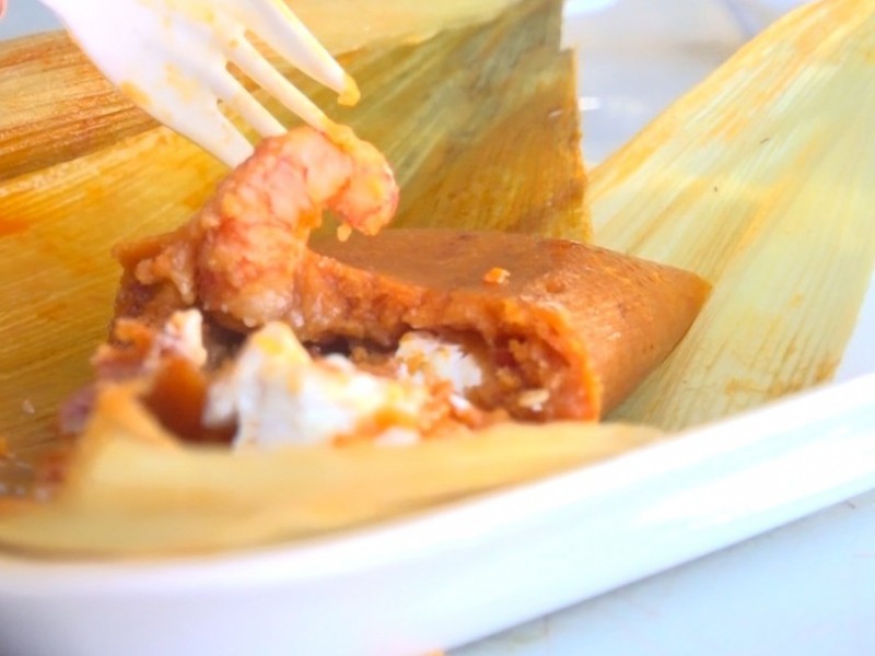 Celebran la Candelaria con tamales estilo Guaymas, de camarón