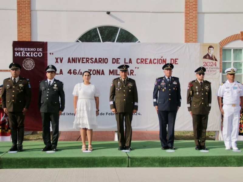 Celebran XV aniversario de 46/a Zona Militar en Ixtepec