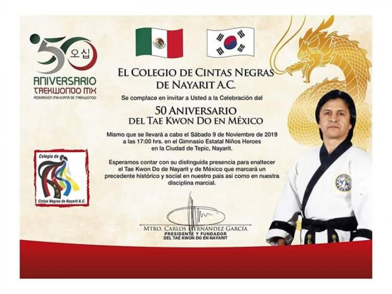 Celebrarán los 50 años del TKD en México