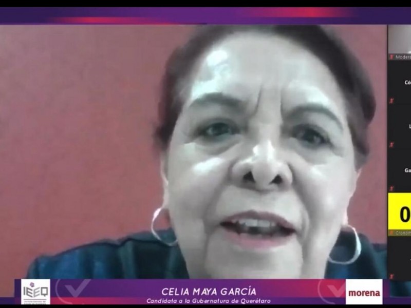 Celia Maya antes del debate
