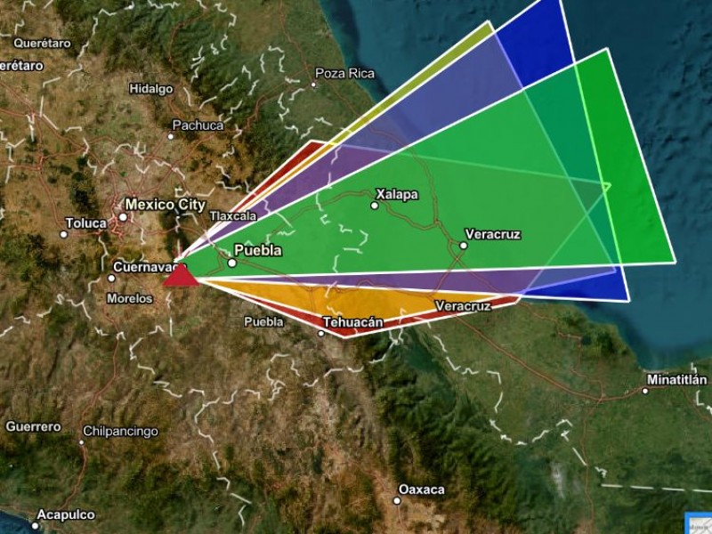 Ceniza del volcan Popocatépetl podría caer en Veracruz