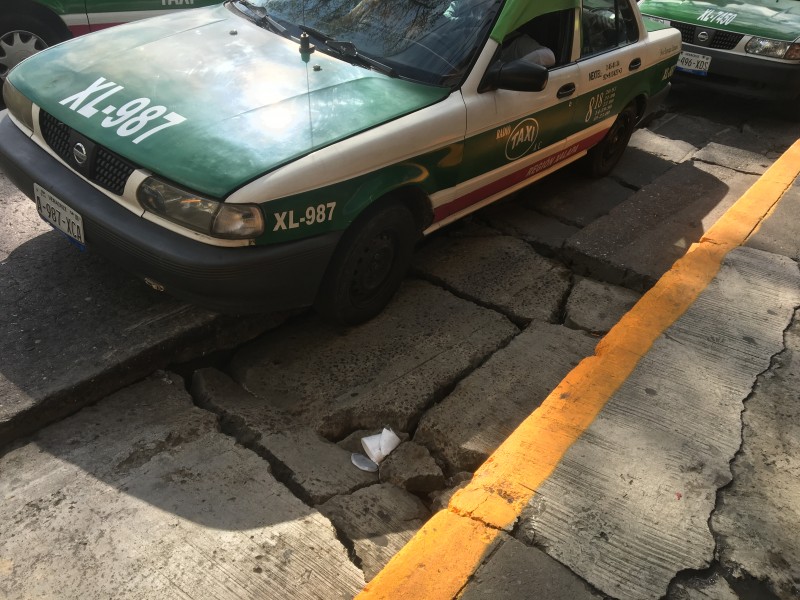 Céntrica e histórica calle de Xalapa totalmente destruida