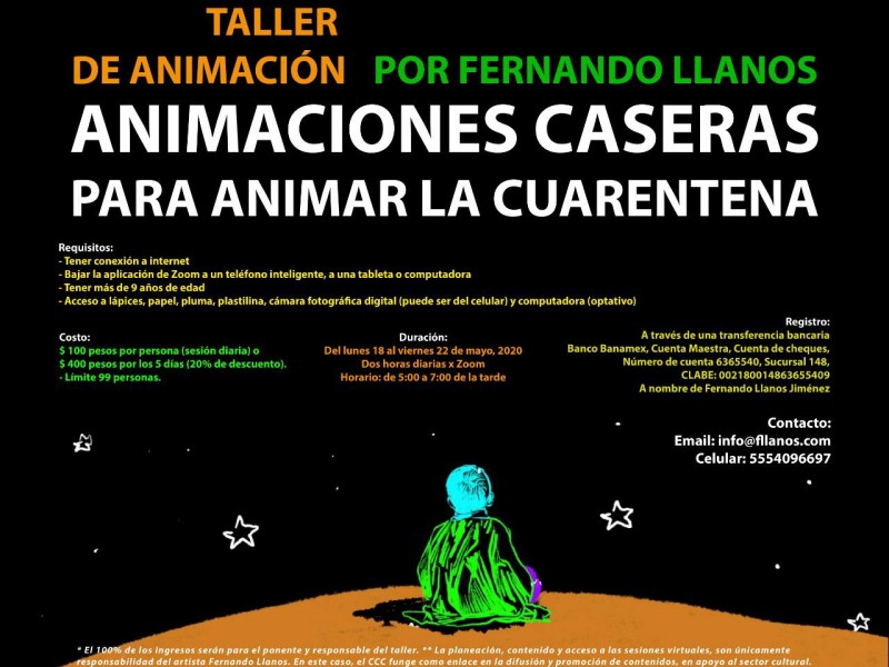 Centro Cultural Clavijero impartirá curso de animación en línea