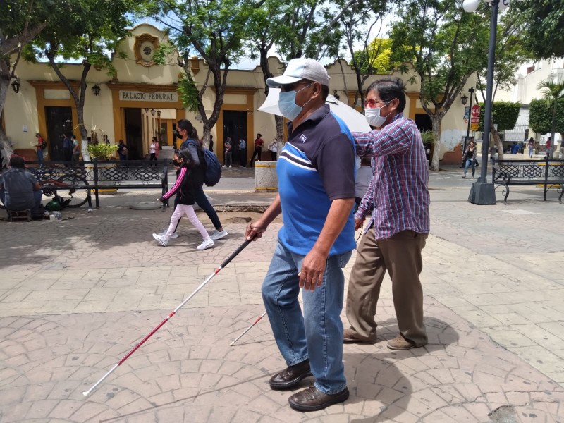 Centro de Tehuacán no apto para invidentes y débiles visuales