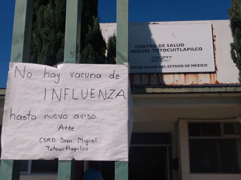 Centros de salud con escasez de vacunas contra la influenza