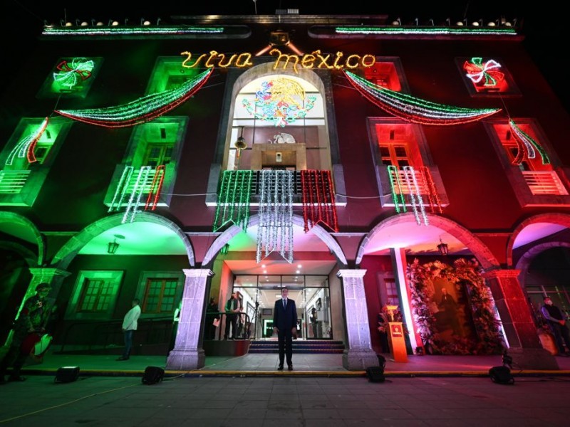 Ceremonia del grito de independencia en Zamora