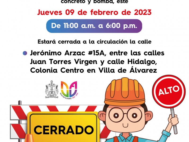 Cerrada la calle Jerónimo Arsac por obras: tome precauciones