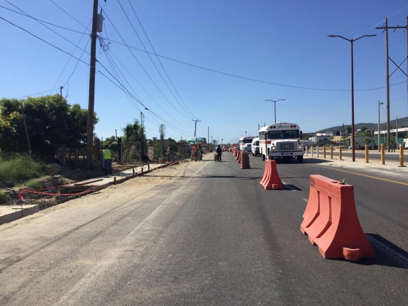 Cerrado un carril en Santa Rosa